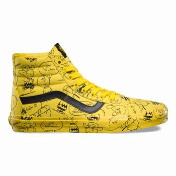 Panske Kotnikove Tenisky Vans X Peanuts SK8-Hi Reissue Hnede VA85BIADQ